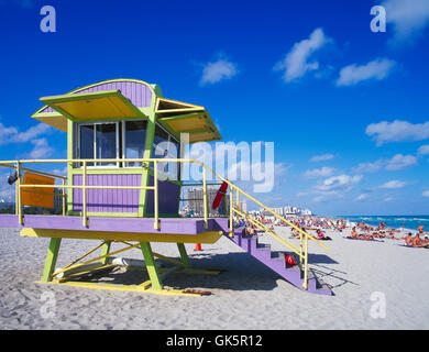 Strandwache, South Beach, Florida, Florida, USA Stockfoto