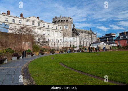 Die Dubh Linn Gärten im Schloss von Dublin, Irland Stockfoto