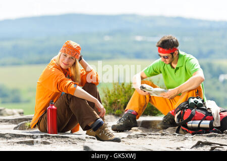 Frau groß groß Stockfoto