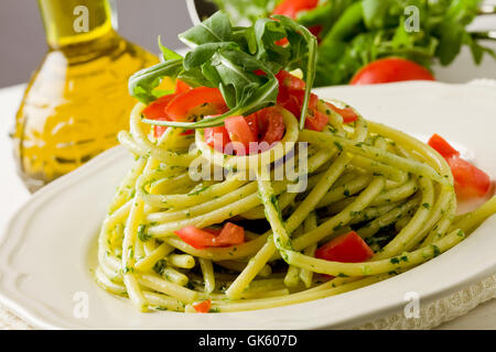 Blatt Blätter spaghetti Stockfoto