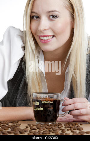 Frau-Frau-café Stockfoto