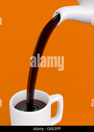 Tasse Teekanne Stockfoto