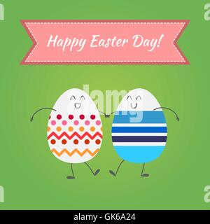 Frohe Ostern, Vektor glücklich Eiern in eps Stock Vektor