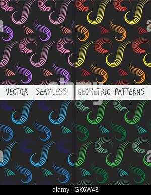 Abstrakten bunten geometrischen Musterdesigns set bunten geometrischen Musterdesigns. Vektor Stock Vektor