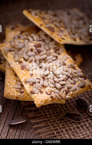 Cookies mit verschiedenen Samen Stockfoto