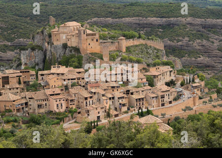 Die mittelalterliche Stadt Alquezar, Aragon, Spanien Stockfoto