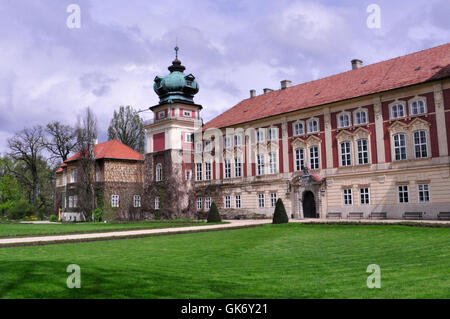 Blick auf das Łańcut Schloss in Polen im Jahr 2014 aufgenommen. Stockfoto