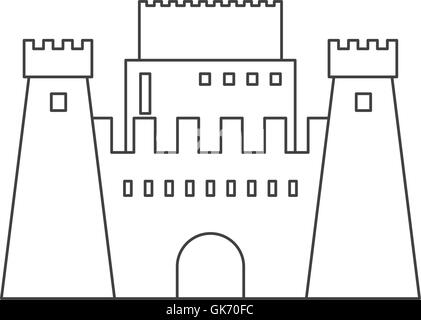 einfach große Schloss-Symbol Stock Vektor