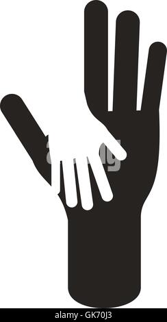offene Hände-Symbol Stock Vektor