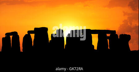 Sonnenuntergang Sonnenaufgang England Stockfoto