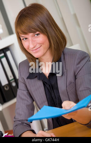 Frau Karriere Anwendung Stockfoto