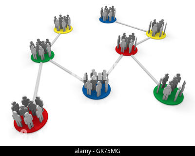 blaue Menschen Menschen Stockfoto