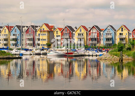 Greifswalder Hafen - Häuser Greifswald Hafen 02 Stockfoto