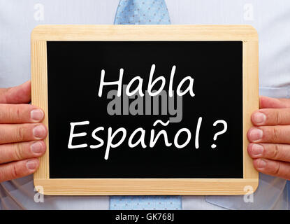 Habla Espanol? Stockfoto