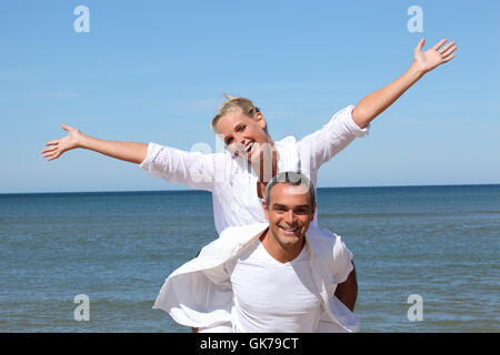 Frau Glück Frau Stockfoto