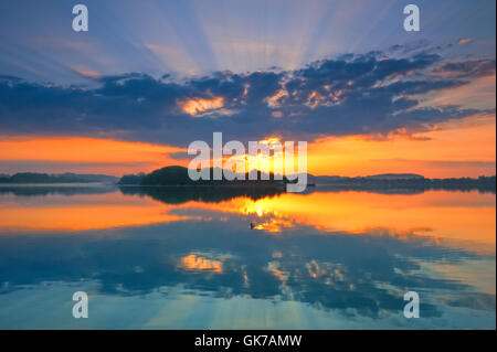 Sunrise Bayern Morgen Tendenz Stockfoto