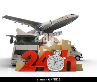 isolierte Flugverkehr Stockfoto
