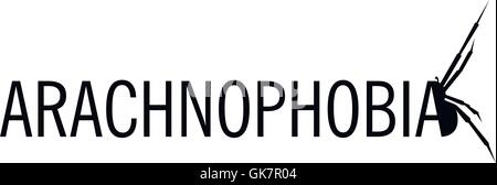Isolierte Spinne Vektor-Logo. Insekt Abbildung. Arachnophobia. Halloween-Symbol. Stock Vektor