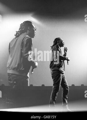 Detroit, Michigan, USA. 16. August 2016. Zukunft, die Durchführung auf sechzehn Sommertour an Joe Louis Arena in Detroit, MI am 16. August 2016 © Marc Nader/ZUMA Draht/Alamy Live News Stockfoto