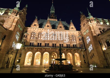 Rathausmarkt hamburg Stockfoto