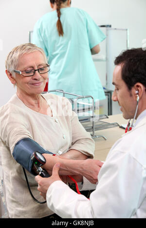 Blut schlagen Treffer Stockfoto