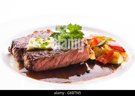 Steak-Kräuter-Sauce Stockfoto