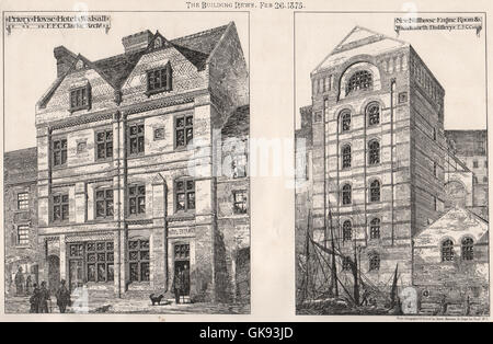 Priory House Hotel, Walsall; Stillhouse Maschinenraum & Wandsworth Brennerei 1875 Stockfoto