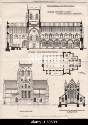 St. Jakobskirche, große Grimsby Lincolnshire; R.j. Widerrist Architekt, 1875 Stockfoto