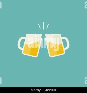 Becher mit Bier Stock Vektor