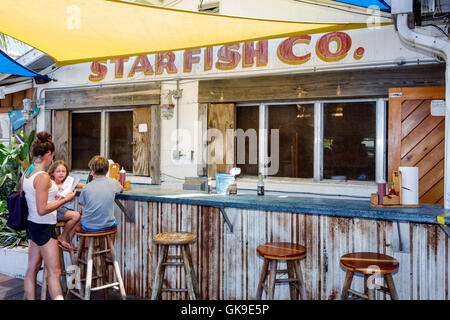 Florida Golf von Mexiko, Cortez, historisches Fischerdorf, Star Fish Company, Restaurant Restaurants Essen Essen Café Cafés, am Wasser, Meeresfrüchte, Einzelhandel Marke Stockfoto