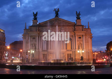 Oper in Lemberg (Lviv) / Ukraine Stockfoto