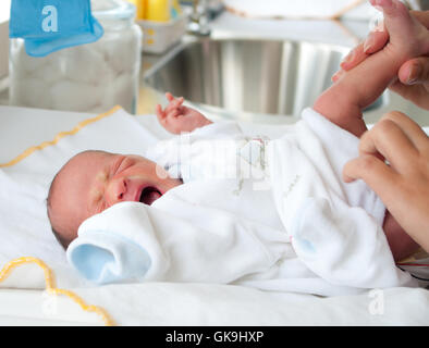 Baby-Krankenhaus-Weinen Stockfoto