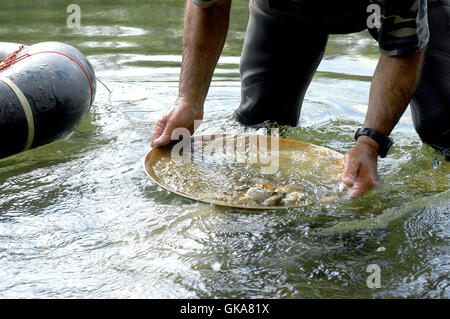 Werkzeug-Schleuse-gold Stockfoto