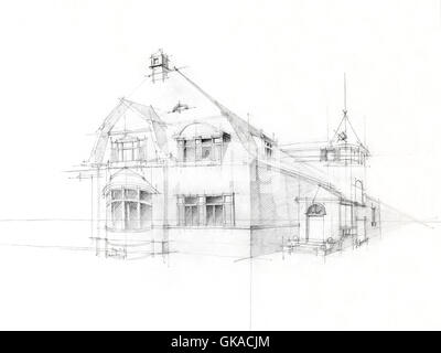 Haus-Bauglas Stockfoto