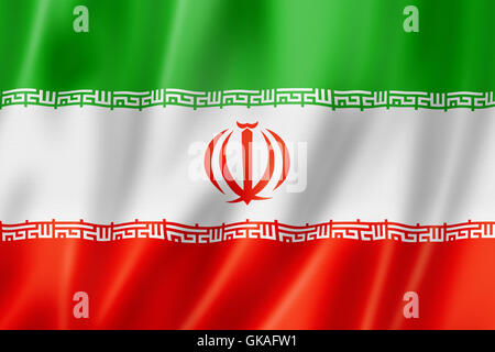 Flagge Textil iran Stockfoto