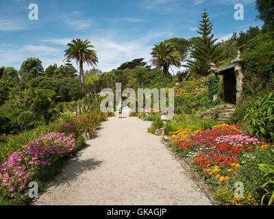 Tresco Abtei Gärten in den Isles of Scilly, Cornwall England UK. Stockfoto