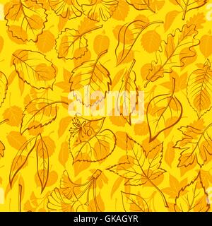 Blätter der Pflanzen Piktogramm, nahtlose Stock Vektor