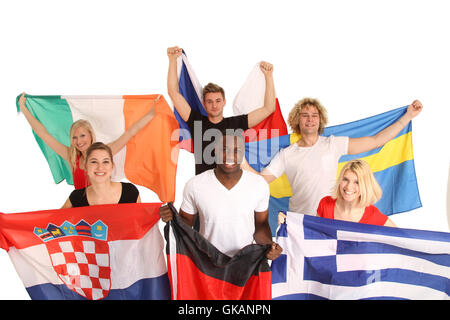 Fußball-fans Stockfoto