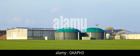 Biogas-Anlage Stockfoto