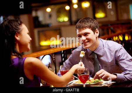 Frau-Café-restaurant Stockfoto