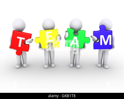 blaue Menschen Menschen Stockfoto