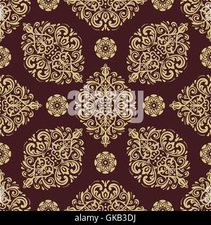 Nahtlose Damast Vector Hintergrund Stock Vektor