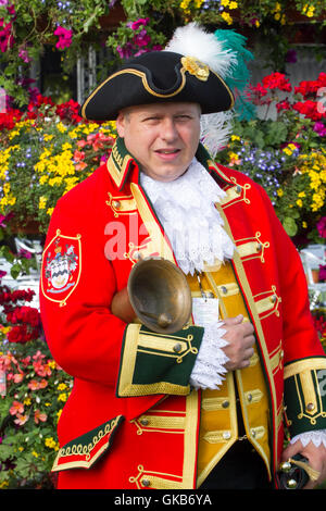 Stadtausrufer Daryl Beratu in Southport Flower Show, Merseyside, UK Stockfoto