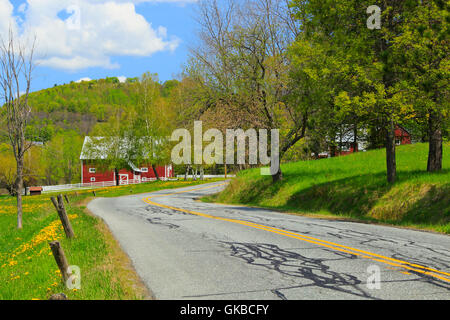 Bauernhof am Pomfret Road, Woodstock, Vermont, USA Stockfoto