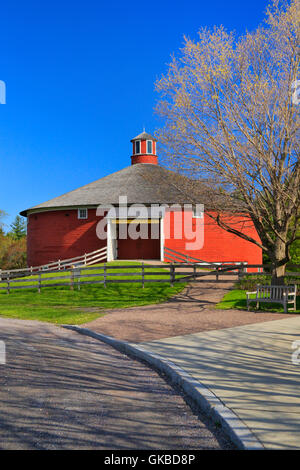 Runde Scheune, Shelburne Farms, Shelburne, Vermont, USA Stockfoto