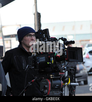 Trainspotting 2 Dreharbeiten Edinburgh mit: Danny Boyle wo: Schottland, Vereinigtes Königreich: 15. Mai 2016 Stockfoto