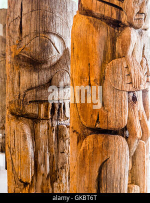 Totem der alten Inuit in Alaska Stockfoto