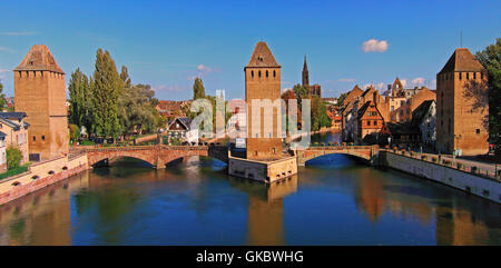 Ponts Couverts in Straßburg Stockfoto