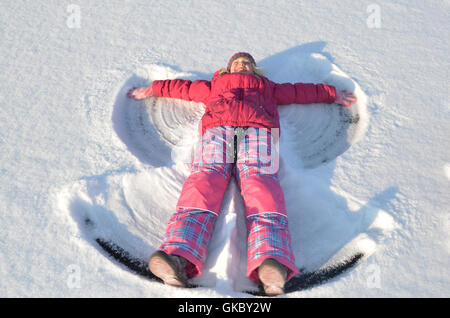 Winter-Lust auf Leben Begeisterung Stockfoto