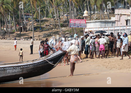 Kovalam Beach von Leela, Kovalam, Indien. Stockfoto